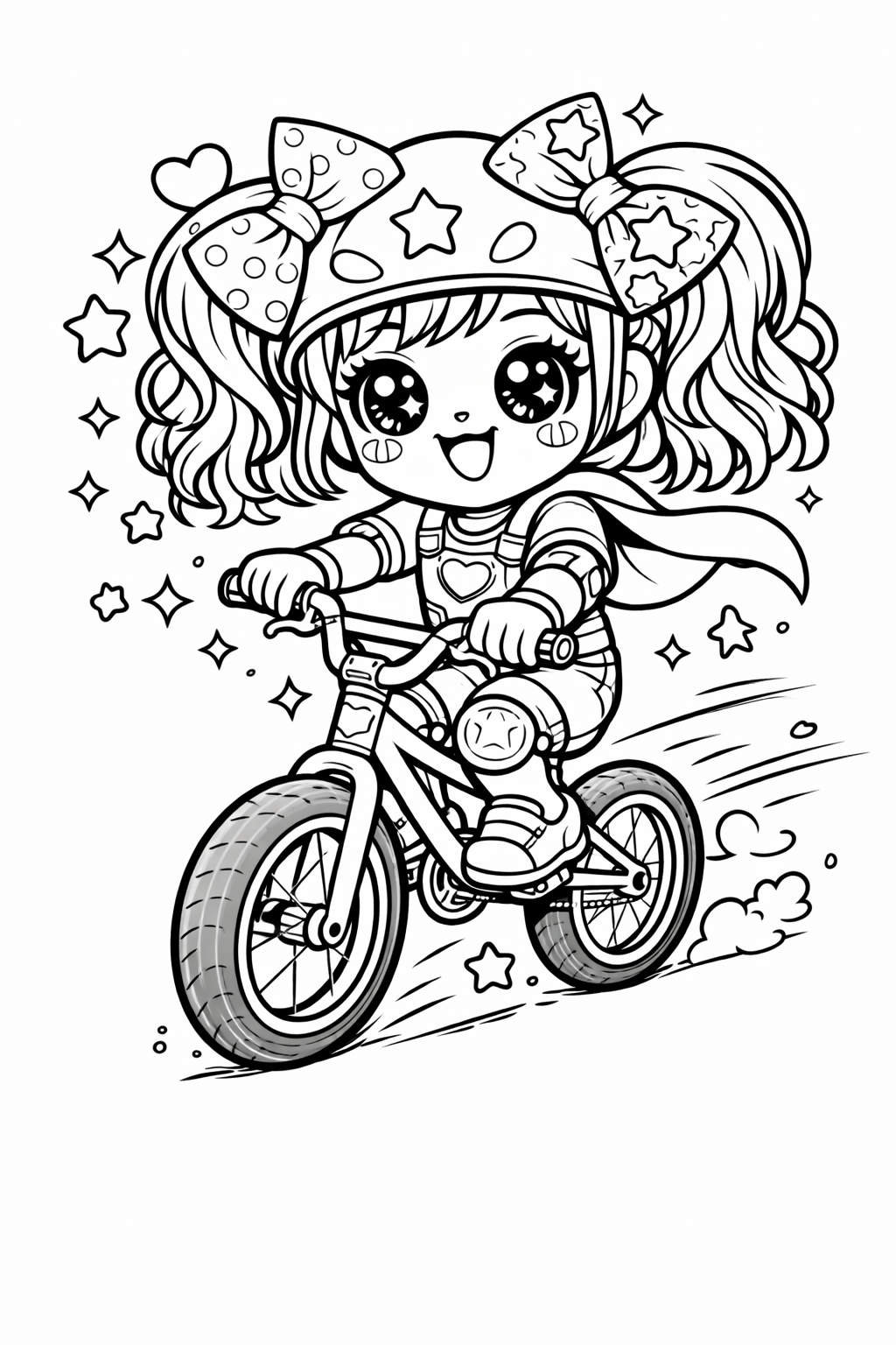 Free Mimi Fast Bike Coloring Page