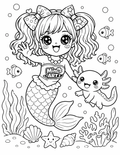 Free Mimi Mermaid Coloring Page