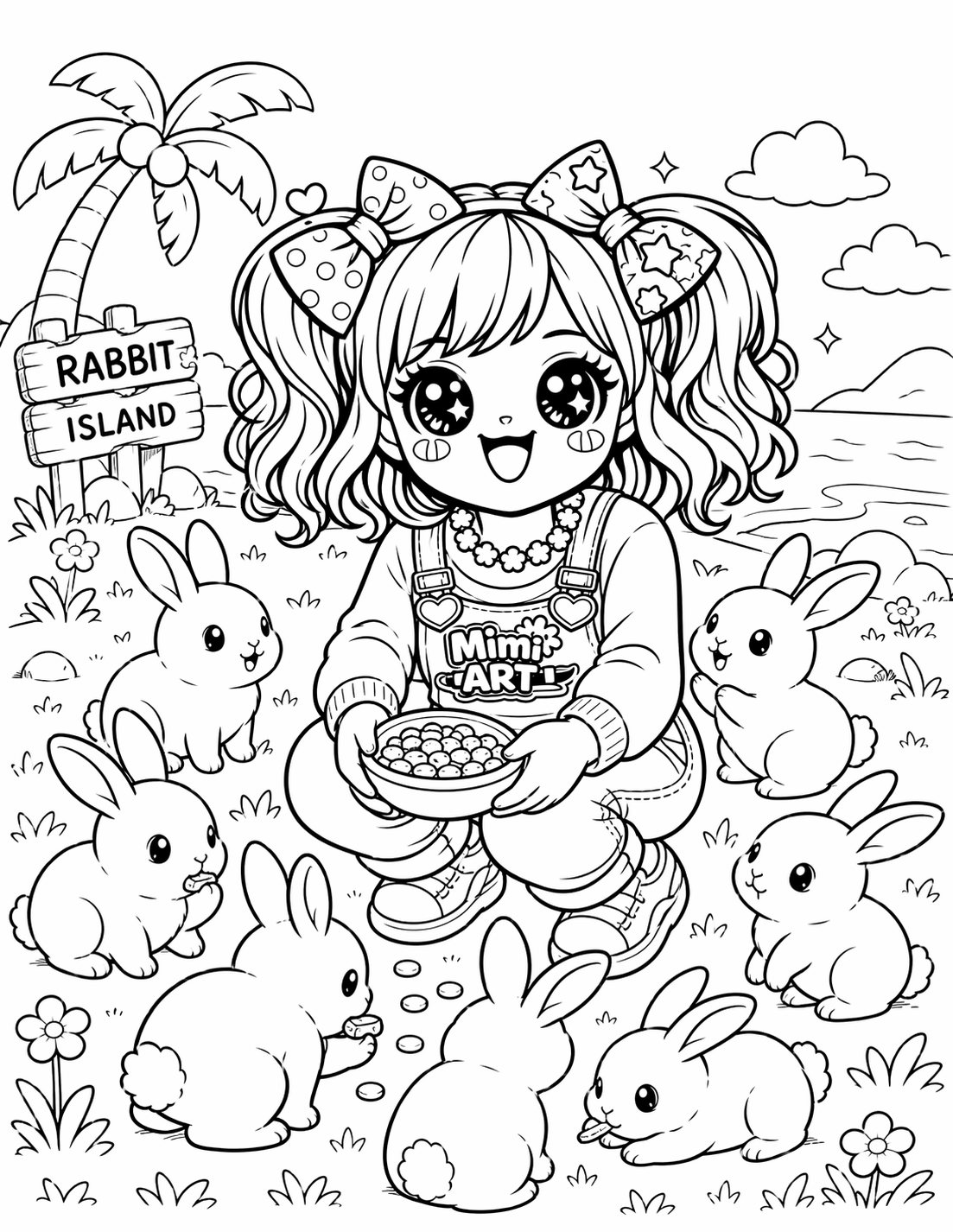 Free Mimi Visits Rabbit Island Page