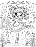 Free Mimi Ballet Coloring Page