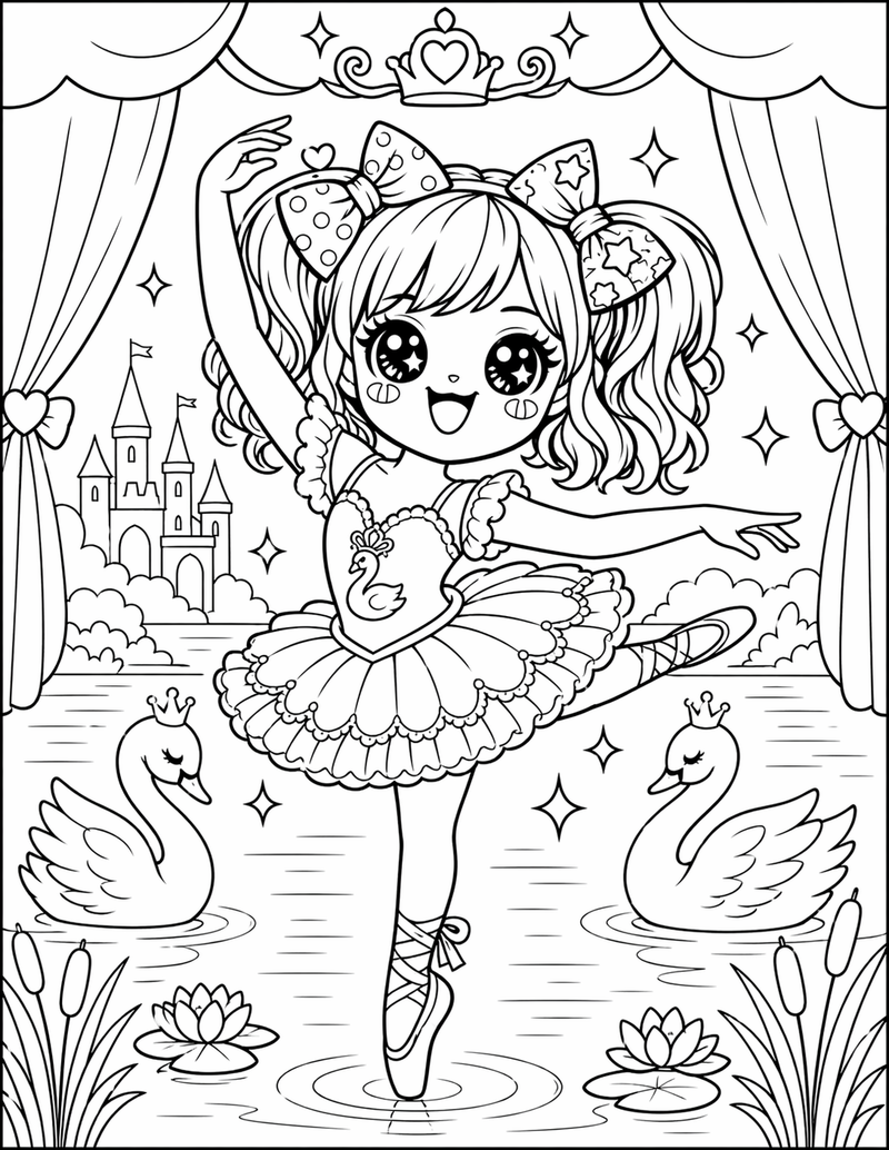 Free Mimi Ballet Coloring Page
