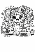Free Mimi Science Lab Coloring Page