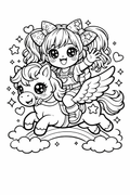 Free Mimi Unicorn Coloring Page